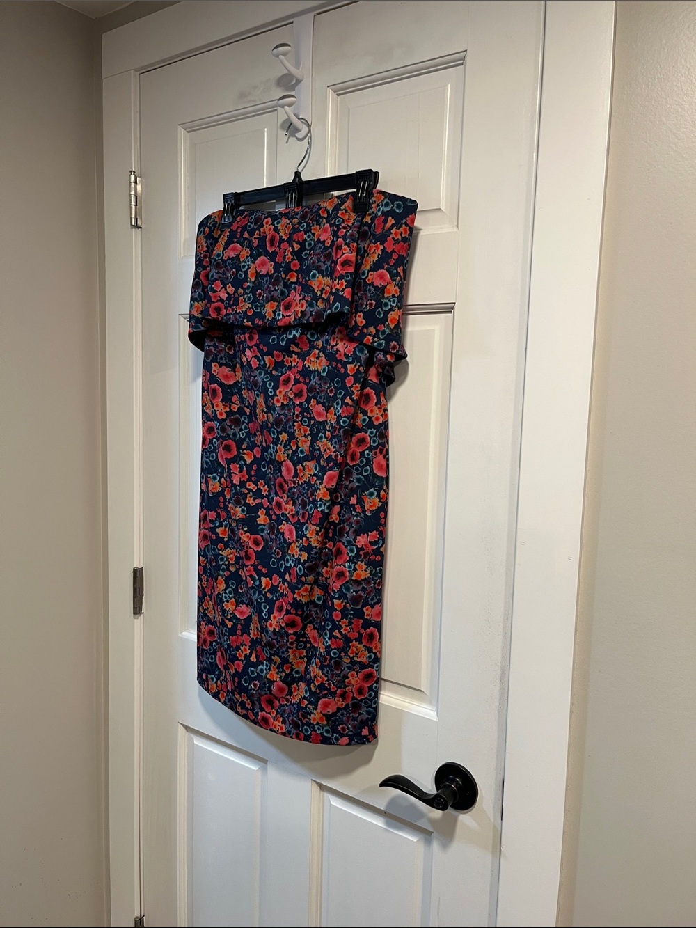 Badgley Mischka Floral Popover Sheath Dress Size 10 - Picture 5 of 14